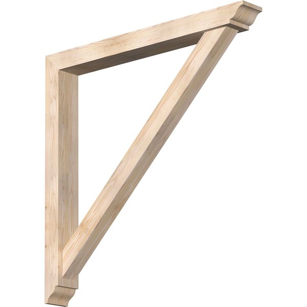 Ekena Millwork Traditional Traditional Smooth Bracket w/ Offset Brace, Douglas Fir, 5 1/2"W x 48"D x 48"H BKT0604X48X48TRA01SDF - main